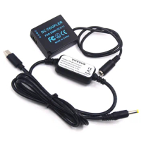 DMW-BLG10 BLE9 Dummy Battery DCC11 + USB Type C PD Converter to DC Cable for Panasonic Lumix DMC-GF6 GF5 GF3K GX7 S6 S6K GX8