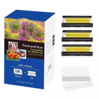for Canon Selphy Color Ink Paper Set Compact Photo Printer CP1200 CP1300 CP910 CP900 3pcs Ink Cartridge KP 108IN KP-36IN
