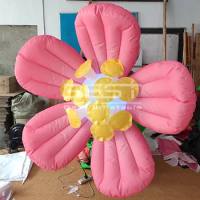 Newest design Alice Wonderland Theme Park inflatable ground balloon inflatable pink Flowers in clusters model decorative party