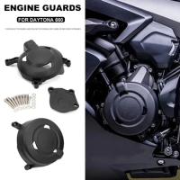Motorcycle Accessories For Daytona660 Side Engine Cover Protection Case Black New For Daytona 660 DAYTONA 660 2024
