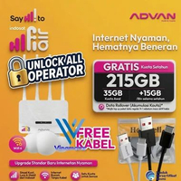 Advan CPE V1 Pro HiFi Air – 4G LTE WiFi Router – Unlock All Operator – Bundling Indosat 215GB