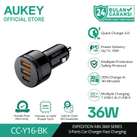 AUKEY 3-Port Car Charger Expedition series model CC-Y16-BK