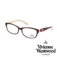 【Vivienne Westwood】浮雕七彩土星環款光學眼鏡(咖啡/透明黃 VW272_03)