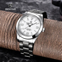 BENYAR Men's Watch Automatic Mechanical Watch Top Luxury Fashion Watch Stainless Steel Case Waterproof Sports Fashion Waterproof