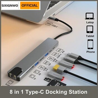 USB C HUB Type C Port Docking Station to HDMI-compatible Adapter Ethernet HUB For Macbook iPad Pro Air M2 M1 Sumsang PC Accessor