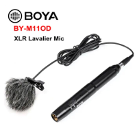 BOYA BY-M11OD Professional XLR Lavalier Microphone System Omni-Directional Mic for Camera Smartphone Vlog Studio Video Recording