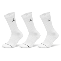 Nike 襪子 Jordan Everyday 男女款 白 長襪 刺繡 三雙入 喬丹 飛人 DX9632-100