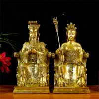 純銅玉帝王母神像玉皇大帝王母娘娘銅像家用供奉佛像擺件38cm