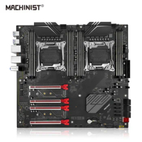 MACHINIST X99 Dual CPU Motherboard LGA 2011-3 Support Dual Xeon Processor and Dual M.2 Slot 8 DDR4 R