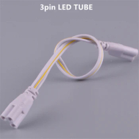 3 pin LED Tube Connector 30cm Two-phase Three-phase T5 T8 Led Lamp Lighting Connecting Double-end Cable Wire