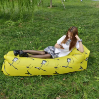 Outdoor Inflatable Lazy Sofa Portable Foldable Floatation Bed Internet Celebrity Mattress Picnic Camping Air Bed Air-Free