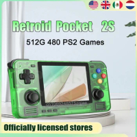Retroid Pocket 2S Official Store Handhelds 3.5 Inch Video Game 4G+128GB Portable Console Android 11 HDMI HD Wifi PS2 PSP Gift