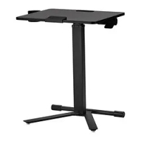 meja laptop dengan roda, hitam, 66x50 cm