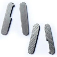 1pair Honeycomb Pattern Knife Titanium Alloy Handle Scales For 91mm Victorinox Swiss Army Knives Grip DIY Make Accessories Parts