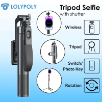 LOLYPOLY Tongsis Tripod Wireless Bluetooth 160cm Remote Tongsis hp Selfie Stick Bluetooth 4in1
