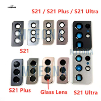 5Pcs/Lot For Samsung Galaxy S21 / S21 Plus / S21 Ultra Rear Camera Lens Glass Back Camera Lens With Frame Holde