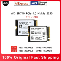 Western Digital WD SN740 2TB 1T NVMe SSD PCIe4.0 2230 M.2 Dolid State Drive for Steam Deck Rog Ally GPD Surface Laptop Tablet PC
