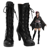 FF7 Rebirth Tifa Lockhart Women Cosplay Shoes Black Boots Anime Game Final Fantasy VII Costume Disguise Accessories Prop