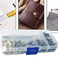 40 Set Kancing Snap Besi/Kancing Ceplik/Penjepit Kancing Jepret+Alat Kancing Snap Utk Tas Dompet Pak
