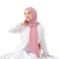 Maula Hijab - Kerudung Pashmina Plisket Lidi Full Tanpa Garis Tengah Diamond Premium