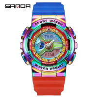 Sanda 3137 Watch Magic Color Fashiondigital Wristwatch Unisex Top Luxury Cool Waterproof Sport Clock Часы Женские Ручные