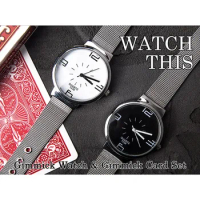 DELUXE WATCH THIS Magic Tricks Playing Card Change Card to Watch Close Up Street Illusion Gimmick Mentalism Puzzle Toy Magic
