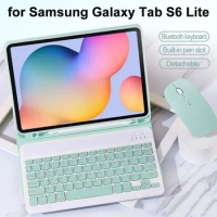For Samsung Tab S6 Lite Case for Galaxy Tab SM-P610 P613 P615 P619 for Tab S6 Lite 10.4 Inch Tablet Cover with Keyboard