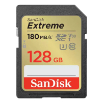 【SanDisk 晟碟】[全新版 再升級] 128GB Extreme SDXC V30 記憶卡 180MB/s(原廠有限 永久保固)