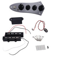 5 Jazz JB-08 Bass Loaded Control Plate Plastic+Metal With JB Electric Bass Pickup Effector For 4/5 String Bass Guitar Parts
