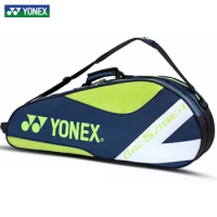 YONEX Genuine Light Weight Yonex Badminton Racket Bag For 3 Rackets With Shoe Compartment For Women Men