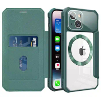 Suitable for Apple 14 ProMax Magnetic Flip Phone Case iPhone 13 Wireless Charging 12 Apple 11/xr