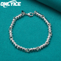 Original Designer 925 Sterling Silver Bamboo Joint Chain Bracelet Bangle For Women Man Fashion Charm Party Wedding Jewelry