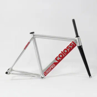 Colossi-fixed gear frame for Track bike, 700C frameset, made of aluminum, carbon fork, high quality,