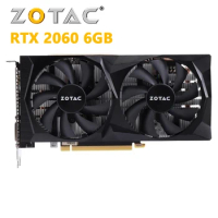 ZOTAC GeForce RTX 2060-6GD6 Graphic Cards GPU Map For NVIDIA RTX 20 series RTX2060 6GB 12nm RTX 2060 Video Card VR Ready Used