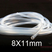 8X11 Transparent Silicone Tube Hose 8mm ID 11mm OD flexible FDA tubing,8mm*11mm capillary connect silicon rubber tube