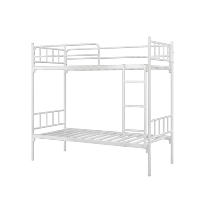 KitchenZ 6.4FT Double Decker Bed Frame (support up to 500kg) Katil Dua Tingkat / White / Grey-HMZ-FN