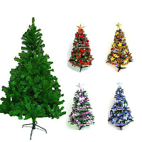 摩達客 10尺豪華版綠聖誕樹(飾品組/不含燈)