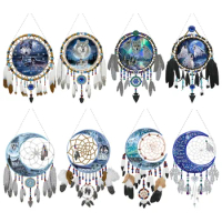 Special Shape Diamond Painting Crystal Pendant Diamond Painting Kits Dreamcatcher Diamond Painting Dream Catcher for Adults