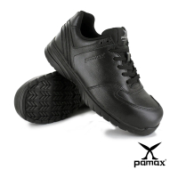 PAMAX 帕瑪斯 皮革製頂級氣墊防滑安全鞋/專利防滑底/氣墊鞋墊/(PS37101FEH 全黑 / 男女尺寸)