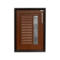 Global House CLOSE บานซิงค์เดี่ยว ABS BROWNIE 45.5x65.5 ซม. สีน้ำตาลพรีเมี่ยม