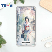 TRON 三星 A70 水彩少女 四角防摔載具殼 軟殼 手機殼