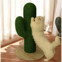 Cat Climbing Frame Cactus Cat Scratching Board Climbing Tree Cat Tree Grinding Claw Home Decoration Solid Wood Cat Nest Sisal