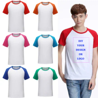 Custom Print Picture/Text Raglan Modal Cotton White Blank Shirts for Adult Summer Casual Short Sleeve T-Shirts For Man Women