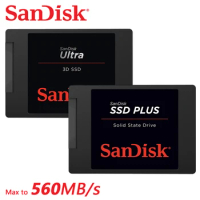 Sandisk SSD PLUS 3D 240GB 250GB SSD SATA 3 480GB 500GB Internal Solid State Hard Drive HD Disk 2.5 1TB 2TB For Laptop Computer