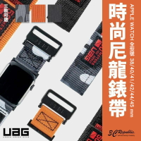 UAG Apple watch 38 40 42 44 45 41 mm 不鏽鋼 扣環 時尚 尼龍 腕帶 錶帶【APP下單最高20%點數回饋】