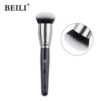BEILI Black Foundation Make up Brush Big Definer Powder Blush Soft Synthetic Hair Makeup Brushes Highlighter Fan Contour Tools