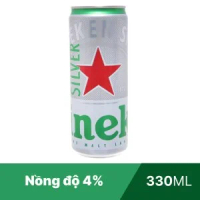 Bia Heineken Bạc lon 330ml