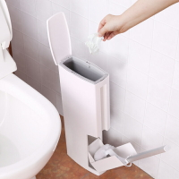進口創意馬桶刷垃圾桶紙簍一體式套裝衛生間無死角廁所清潔刷