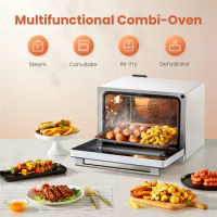 FOTILE ChefCubii 4-in-1 Countertop Convection Steam Combi Oven Air Fryer Dehydrator with Temperature Control, 40 Preset Menu and