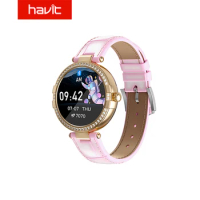 HAVIT Smart Watch Lady Fitness Watch Physical Health Reminder Body Temperature Detection IP68 Waterproof For Android IOS